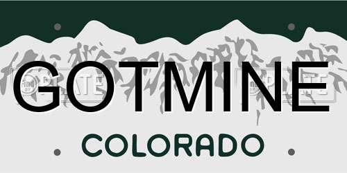 GOTMINE Colorado License Plate