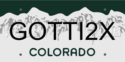 GOTTI2X Colorado License Plate