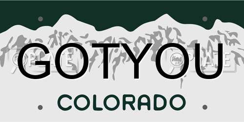 GOTYOU Colorado License Plate