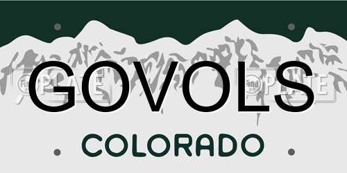 GOVOLS Colorado License Plate