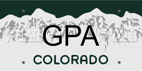 GPA Colorado License Plate