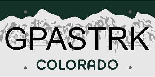 GPASTRK Colorado License Plate