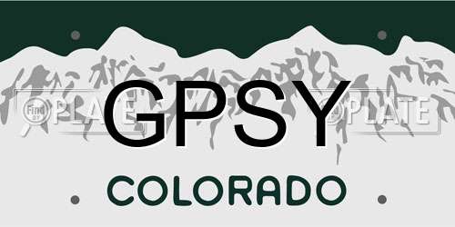 GPSY Colorado License Plate