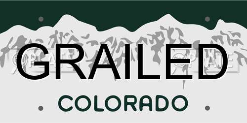 GRAILED Colorado License Plate