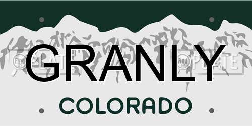 GRANLY Colorado License Plate
