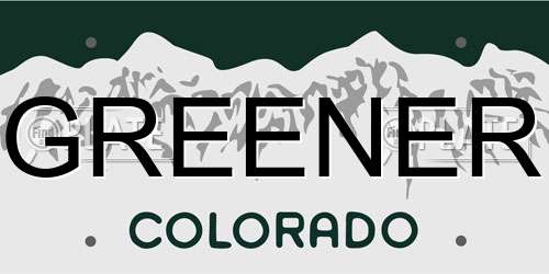 GREENER Colorado License Plate