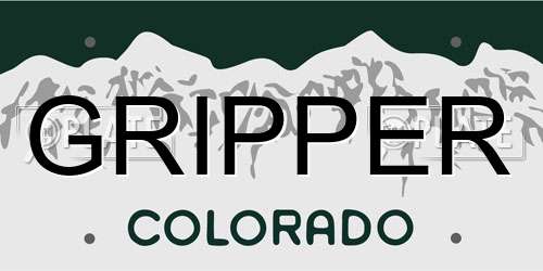 GRIPPER Colorado License Plate