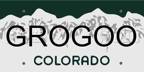 GROGOO Colorado License Plate