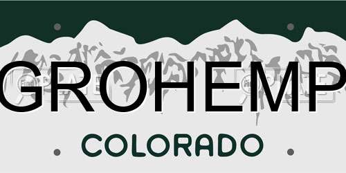 GROHEMP Colorado License Plate
