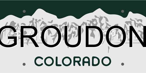 GROUDON Colorado License Plate