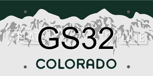 GS32 Colorado License Plate