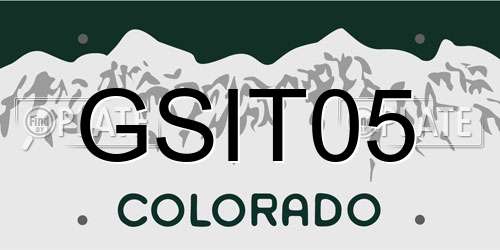 GSIT05 Colorado License Plate
