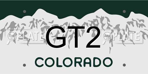 GT2 Colorado License Plate