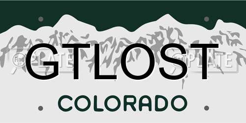 GTLOST Colorado License Plate