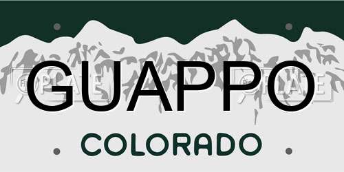 GUAPPO Colorado License Plate
