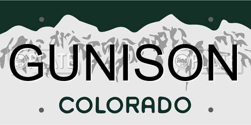 GUNISON Colorado License Plate
