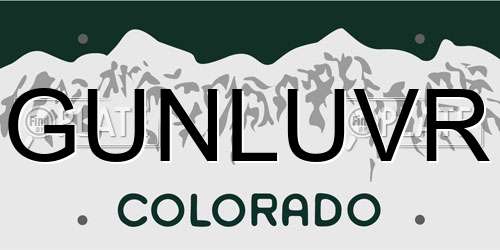 GUNLUVR Colorado License Plate