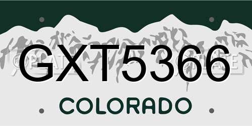 GXT5366 Colorado License Plate