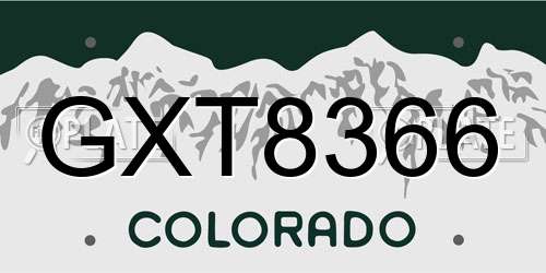 GXT8366 Colorado License Plate