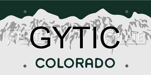 GYTIC Colorado License Plate