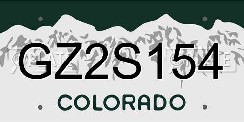 GZ2S154 Colorado License Plate