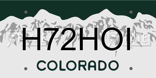 H72HOI Colorado License Plate