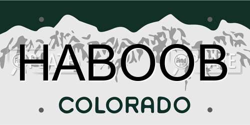 HABOOB Colorado License Plate