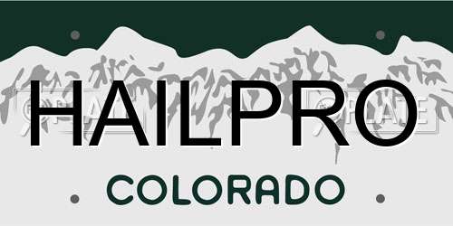 HAILPRO Colorado License Plate