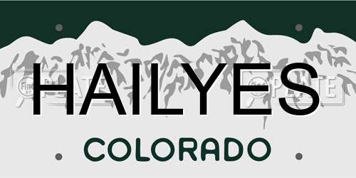 HAILYES Colorado License Plate