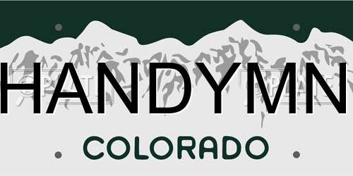 HANDYMN Colorado License Plate