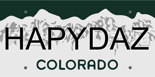 HAPYDAZ Colorado License Plate