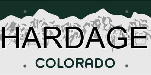 HARDAGE Colorado License Plate