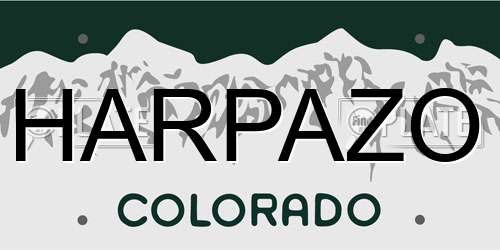 HARPAZO Colorado License Plate