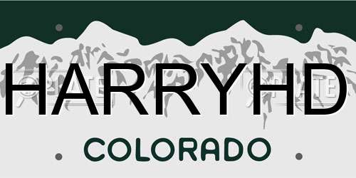 HARRYHD Colorado License Plate