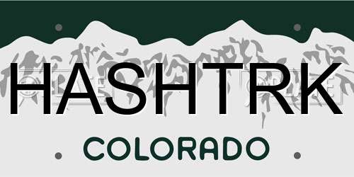 HASHTRK Colorado License Plate