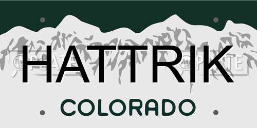 HATTRIK Colorado License Plate