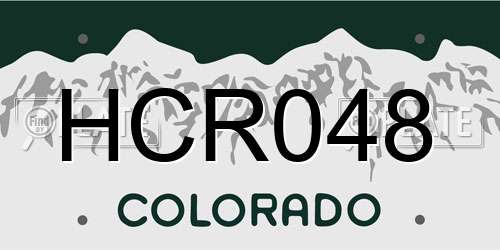HCR048 Colorado License Plate