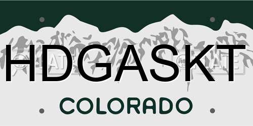 HDGASKT Colorado License Plate
