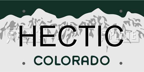 HECTIC Colorado License Plate