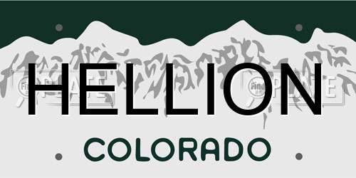 HELLION Colorado License Plate