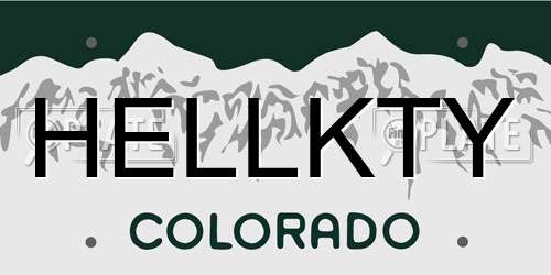 HELLKTY Colorado License Plate