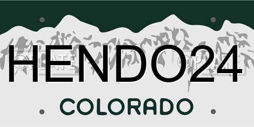 HENDO24 Colorado License Plate