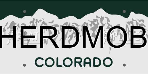 HERDMOB Colorado License Plate