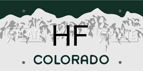 HF Colorado License Plate