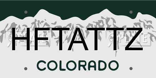 HFTATTZ Colorado License Plate