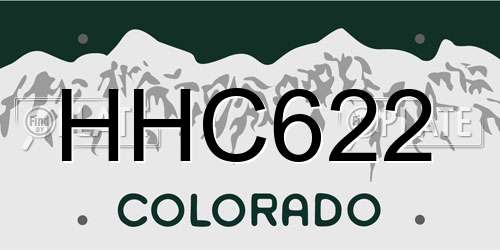 HHC622 Colorado License Plate