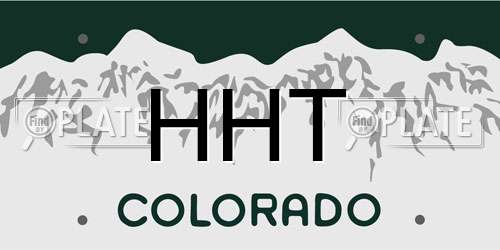 HHT Colorado License Plate