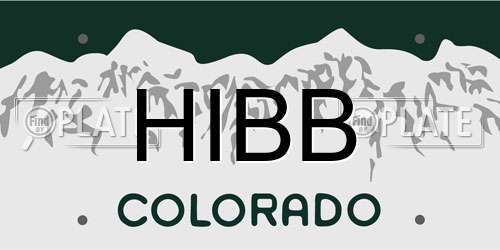 HIBB Colorado License Plate