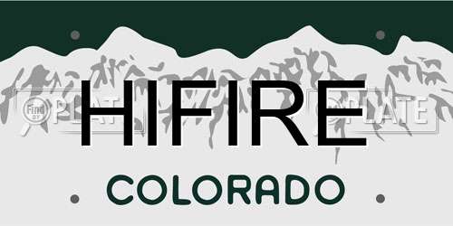 HIFIRE Colorado License Plate