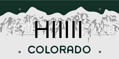 HIIIII Colorado License Plate